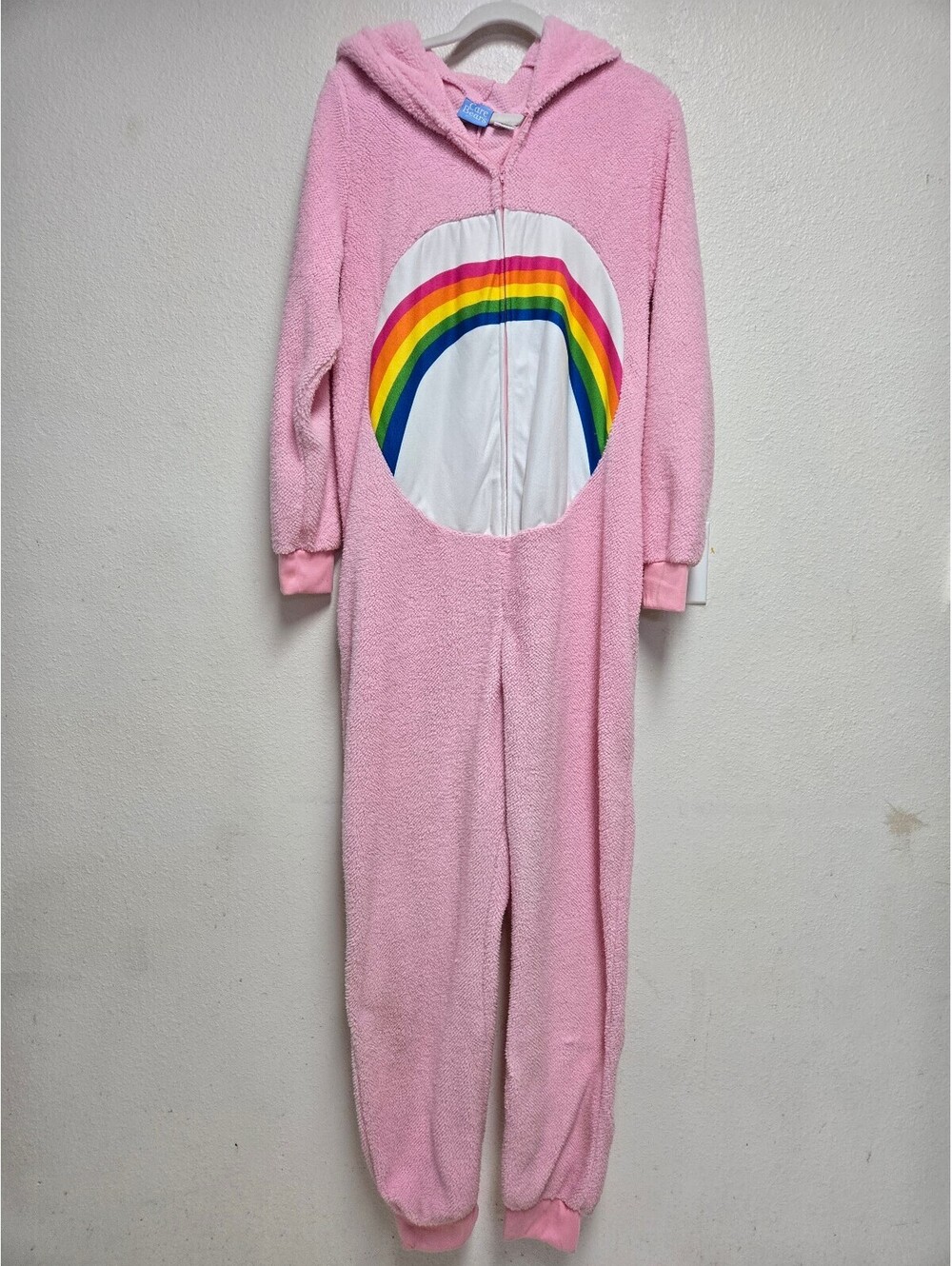 Care Bear Cheer Bear One Piece Pajama ADULT Sz L-XL Rainbow Costume pajama